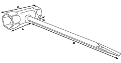 Klíč kombinovaný 13 x 16 x 70 140 mm rovný